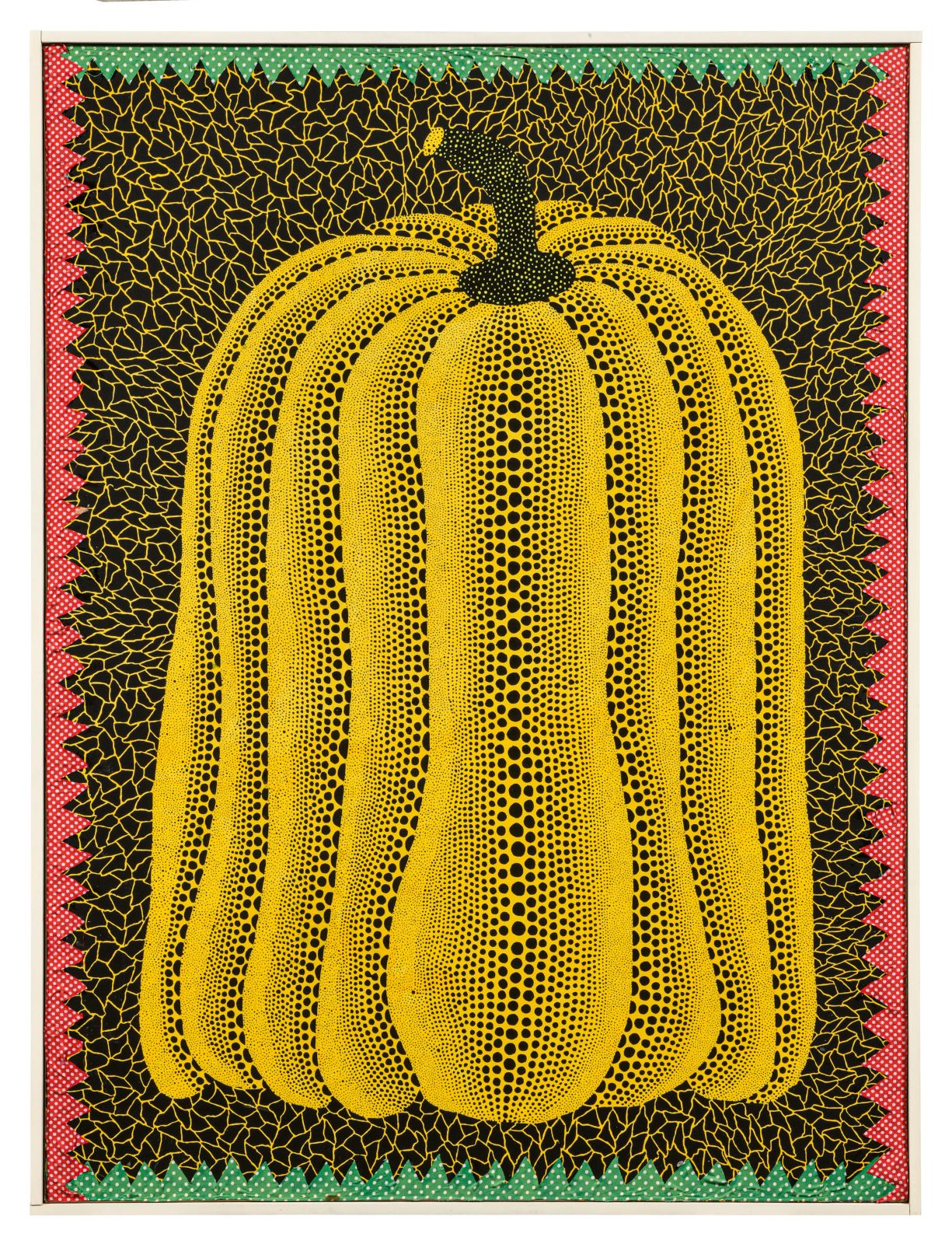 Yayoi Kusama, Pumpkin, 1981, Acryl und Stoff auf Leinwand, 130.3 × 97 cm, Sammlung Daisuke Miyatsu, Chiba, Japan
