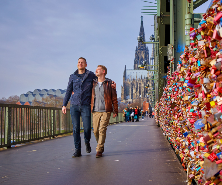 Liebesschlösser an der Hohenzollernbrücke, © Axel Schulten, Köln Tourismus GmbH