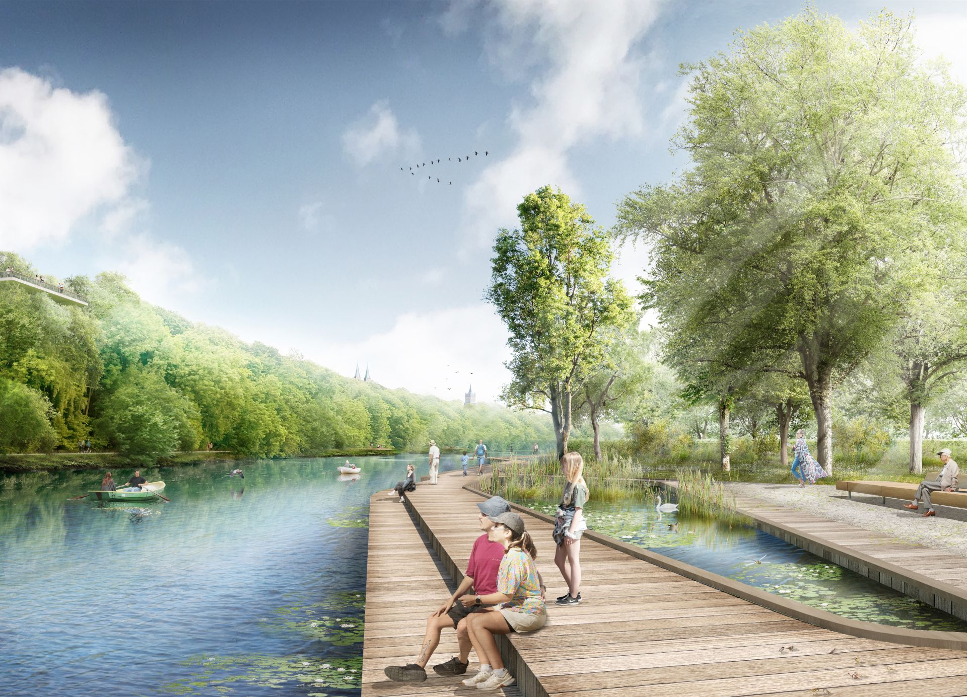 Die Wasserspange am Kermisdahl ist ein künstlicher Steg mit eindrucksvollen Aussichten