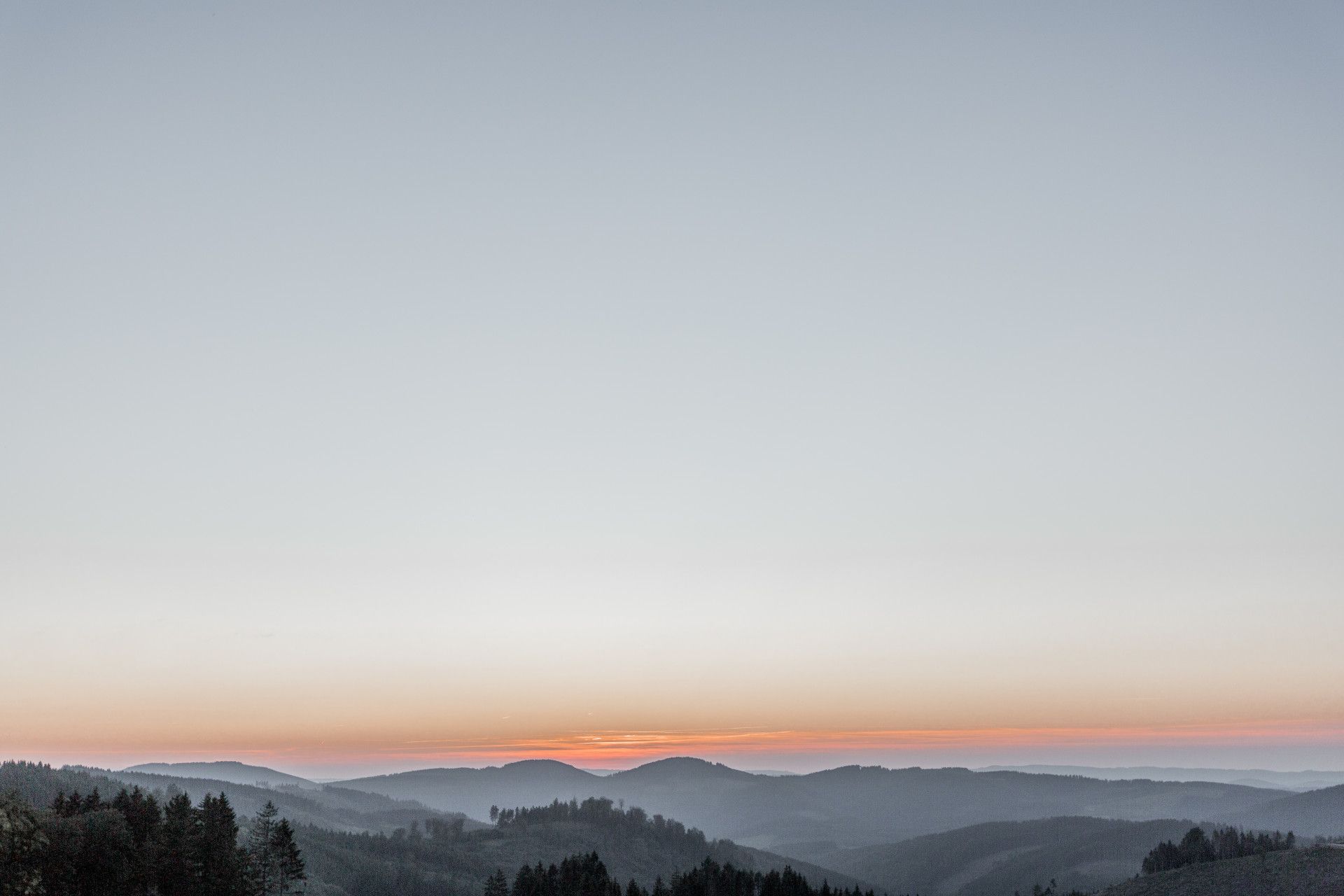 Aussicht auf die Berge in der Region Sauerland