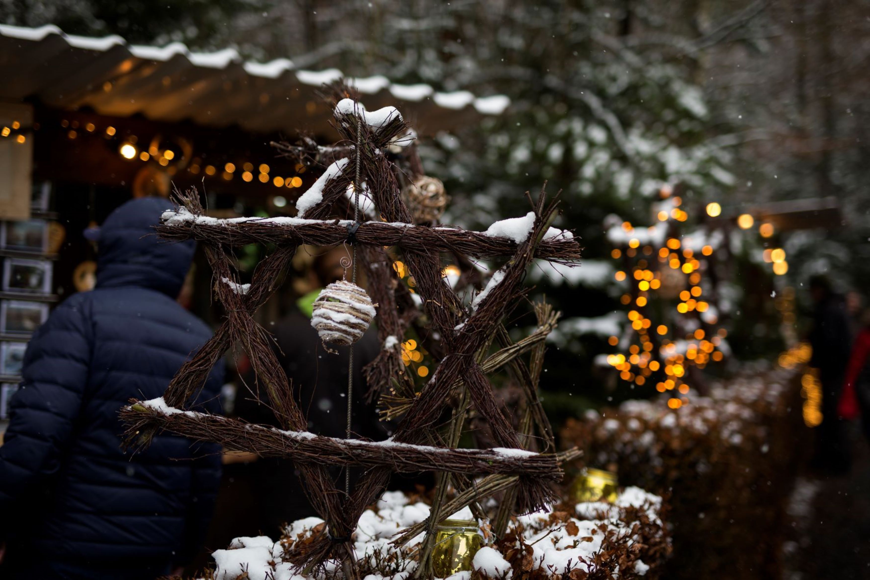 Dekoration Stern Weihnachts-Waldmarkt