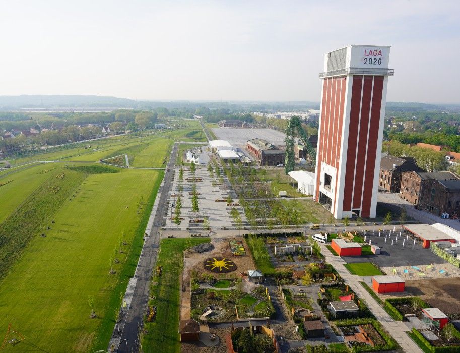 Der Zechenpark von oben