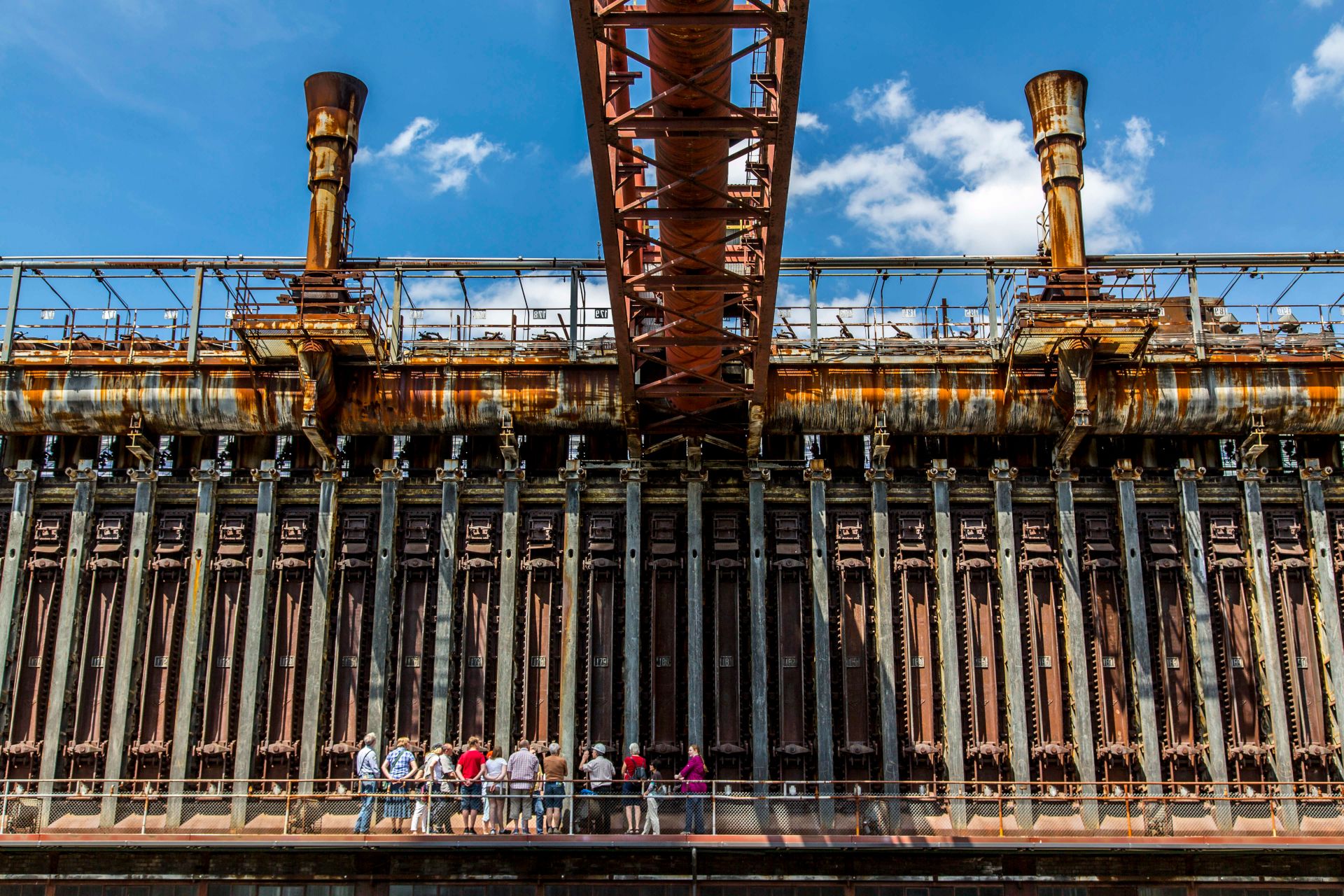 Die Koksofenbatterie ist ein architektonisches Meisterwerk
