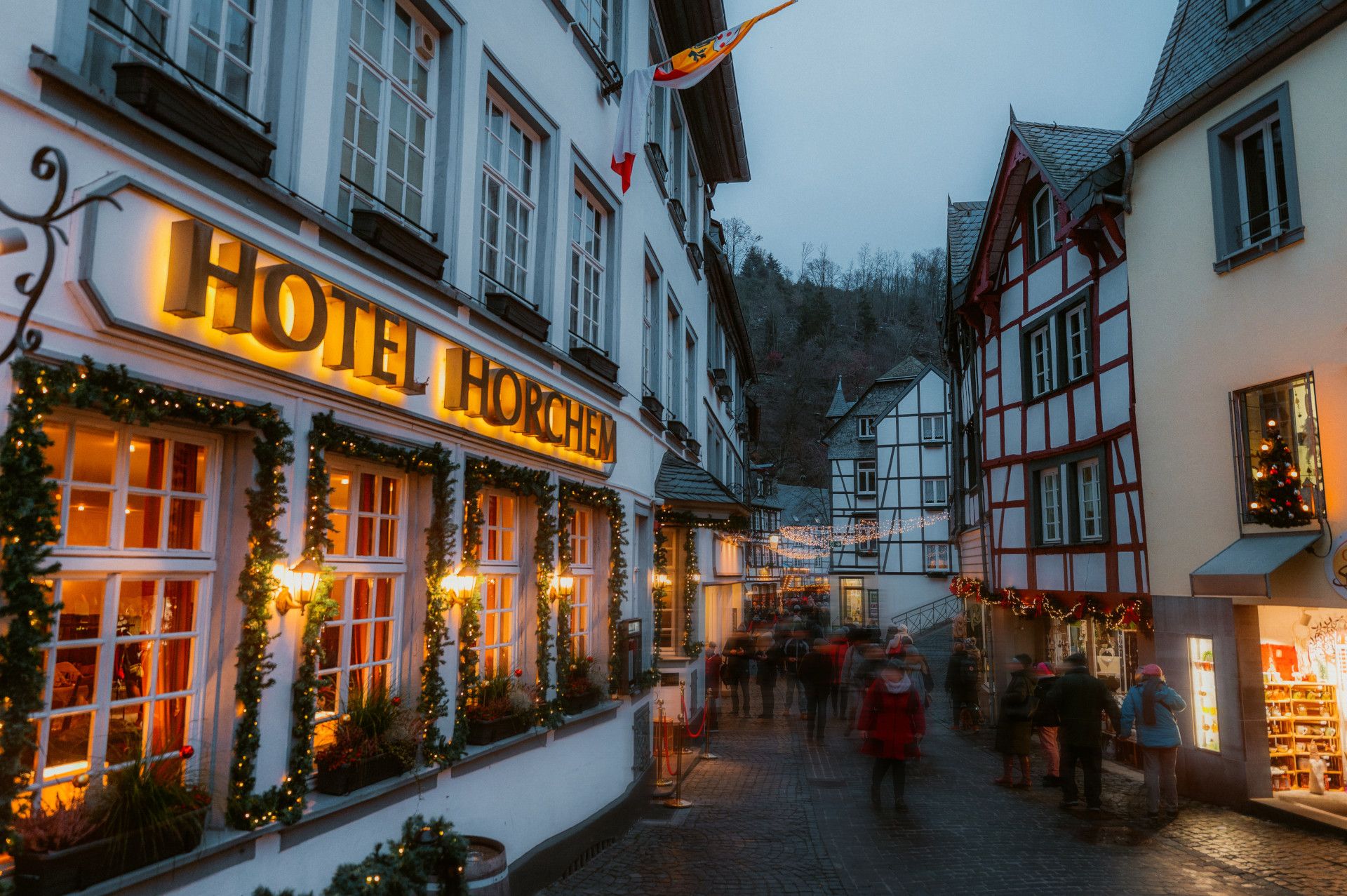 Monschau Weihnachtsmarkt Hotel Horchem