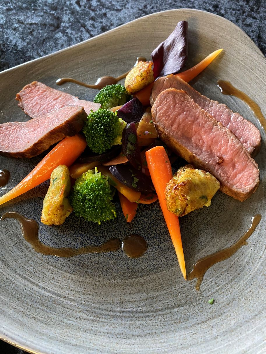 Der Hauptgang im Kronenrestaurant mach beim Anblick direkt Appetit