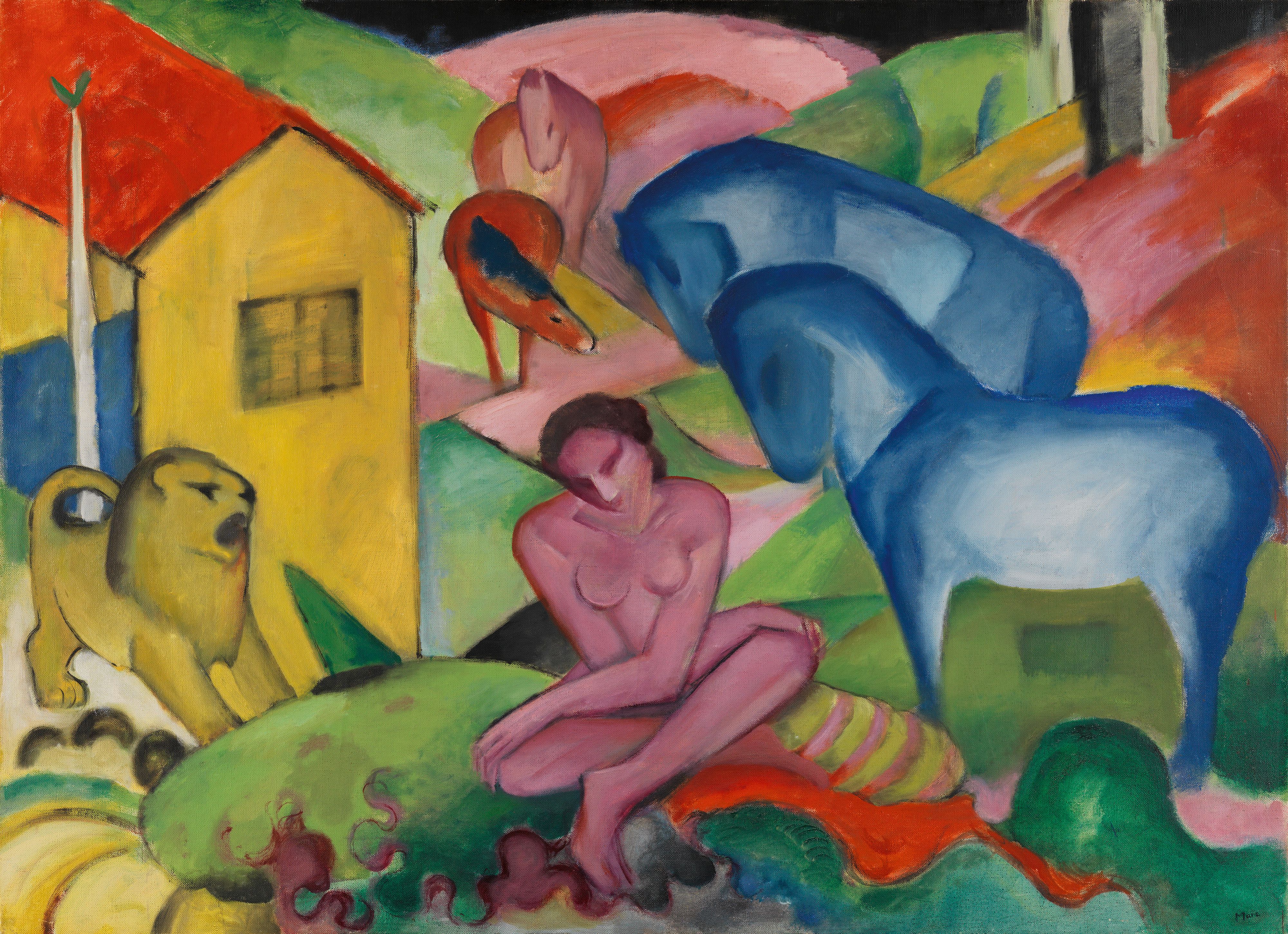 Franz Marc, Der Traum, 1912, Öl auf Leinwand, 100,5 × 135,5 cm