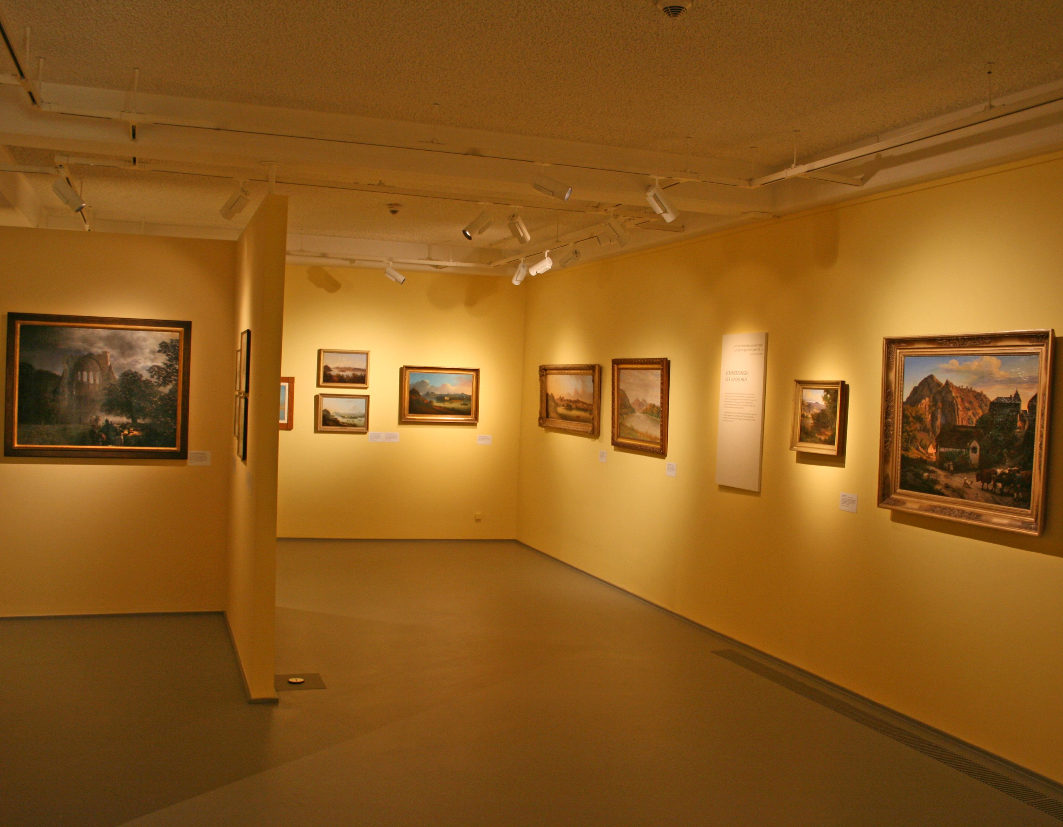 Der Rhein ist ein beliebtes Motiv für Künstler. Gemälde geben in der Ausstellung seine Schönheit wider