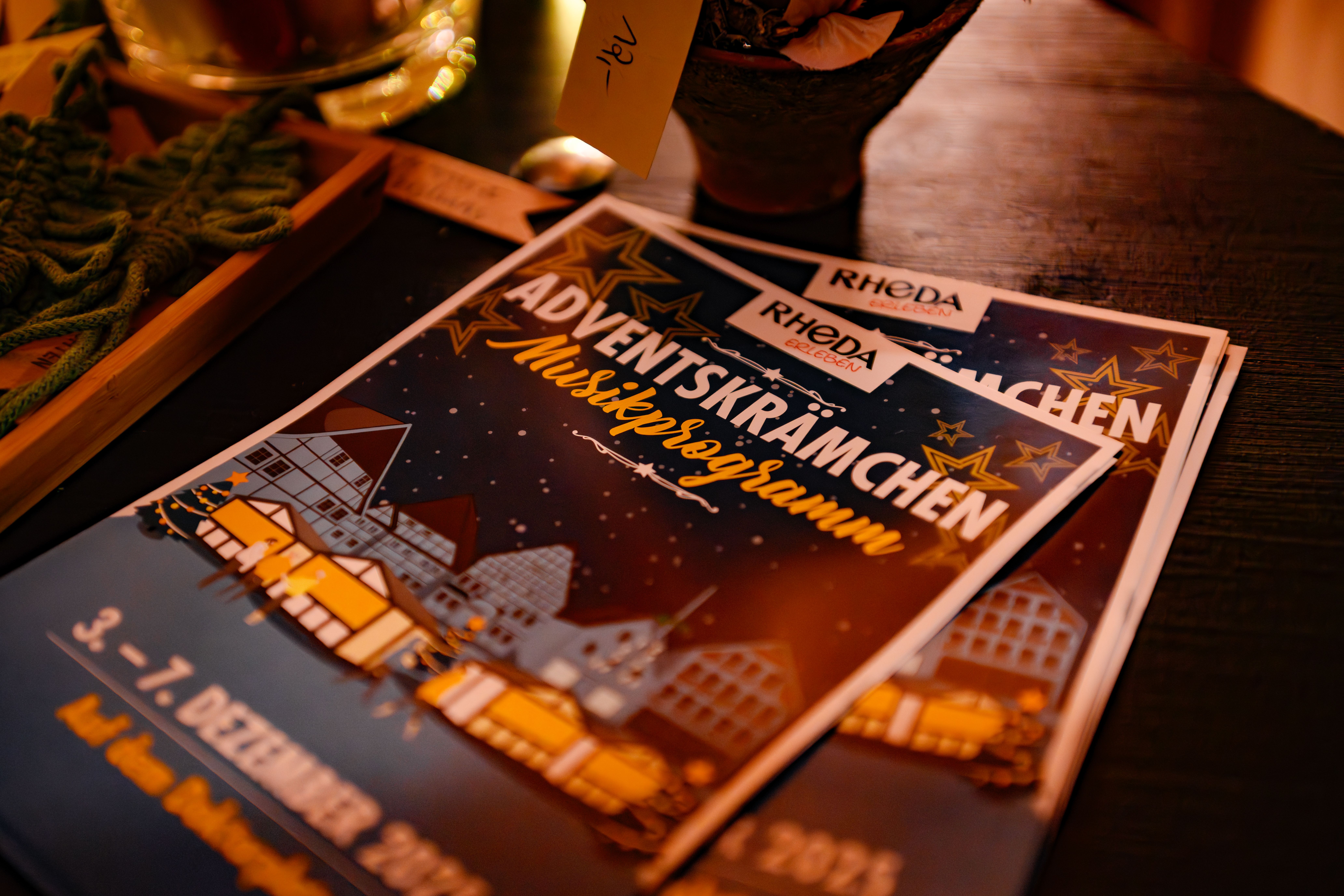 Flyer zum Musikprogramm auf dem Weihnachtsmarkt in Rheda.