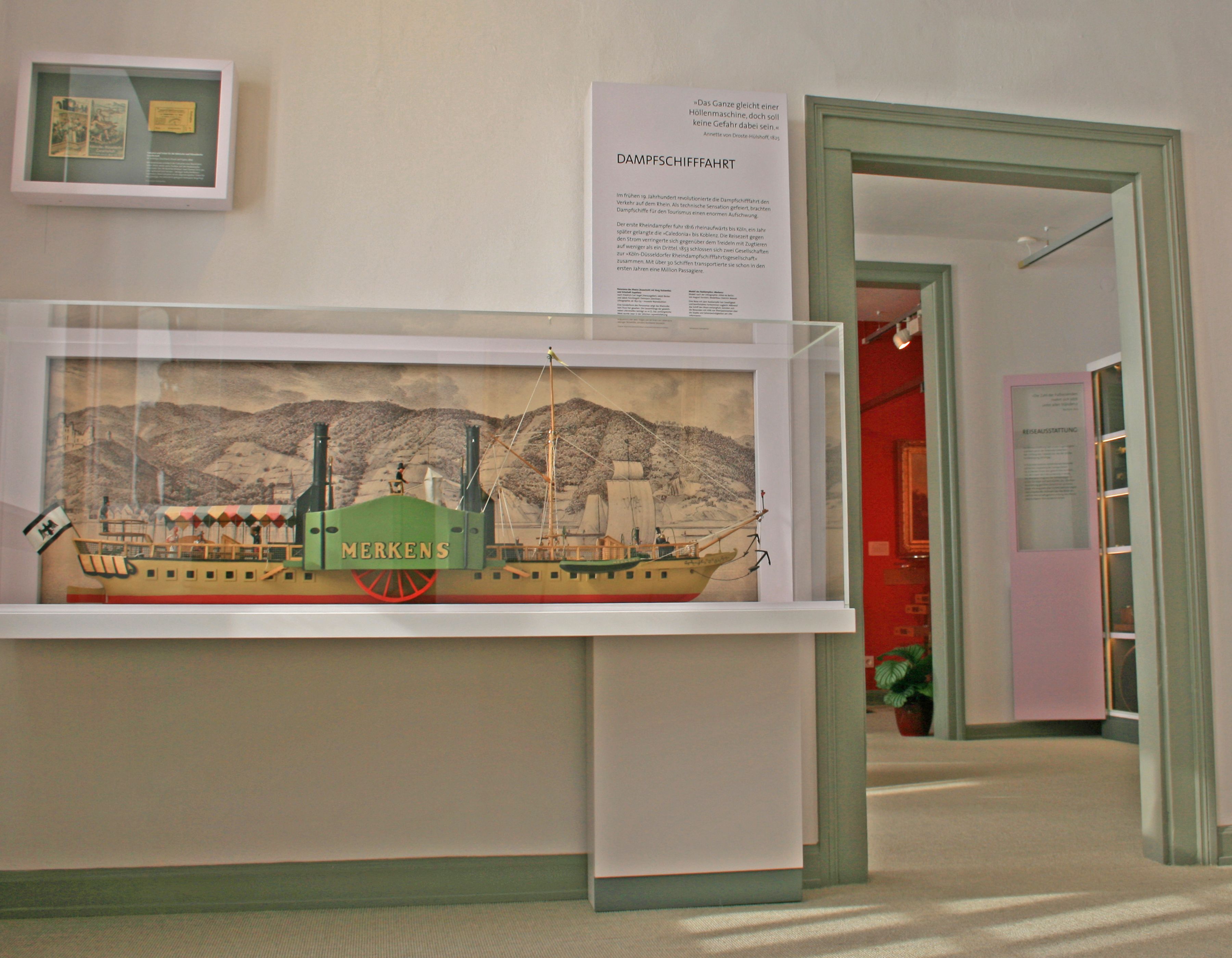 Der Rheinschifffahrt ist ein einzelner Bereich der Dauerausstellung gewidmet