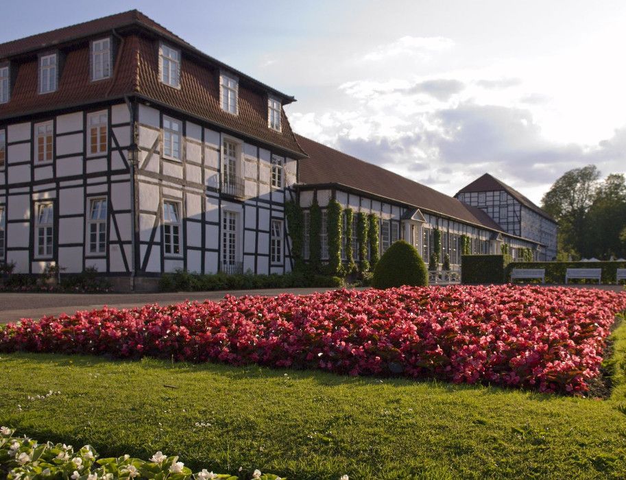 In den Beeten des Gräflichen Parks Bad Driburg zeigen unzählige Blumen ihre ganze Pracht