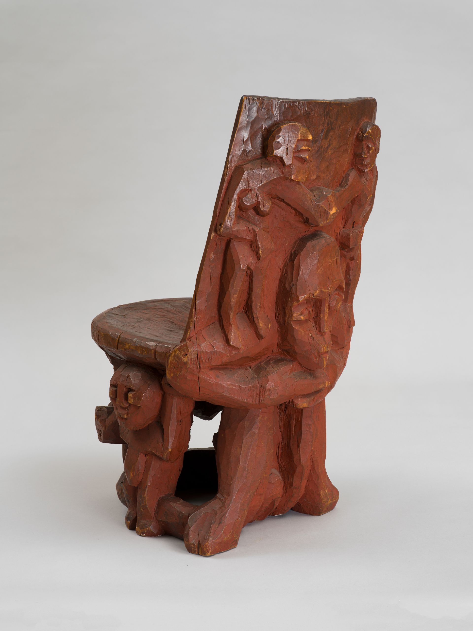 Ernst Ludwig Kirchner, Stuhl II, mit sitzender Frau und stehendem Paar als Rückenlehne, 1920