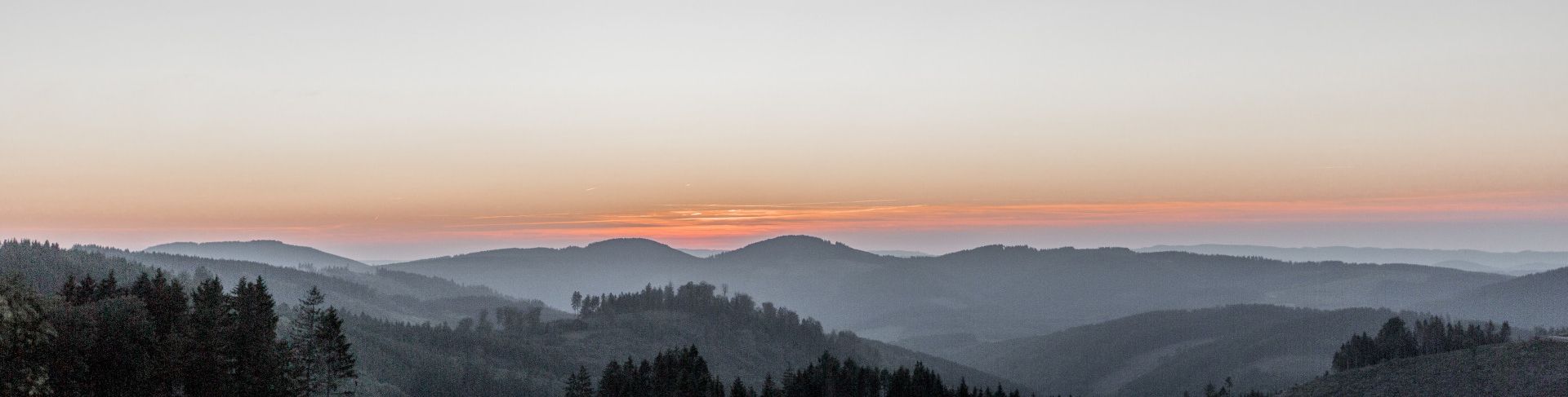 Aussicht auf die Berge in der Region Sauerland