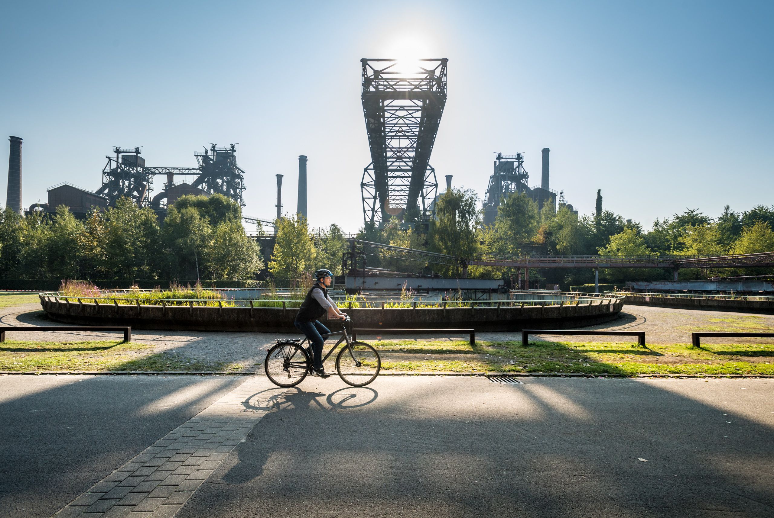 Rheinradweg im Landschaftspark Duisburg-Nord