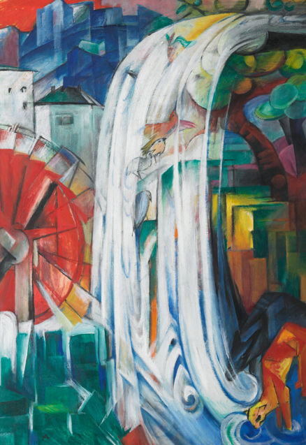 Franz Marc, Die verzauberte Mühle, 1913, Öl auf Leinwand, 130,2 × 90,8 cm