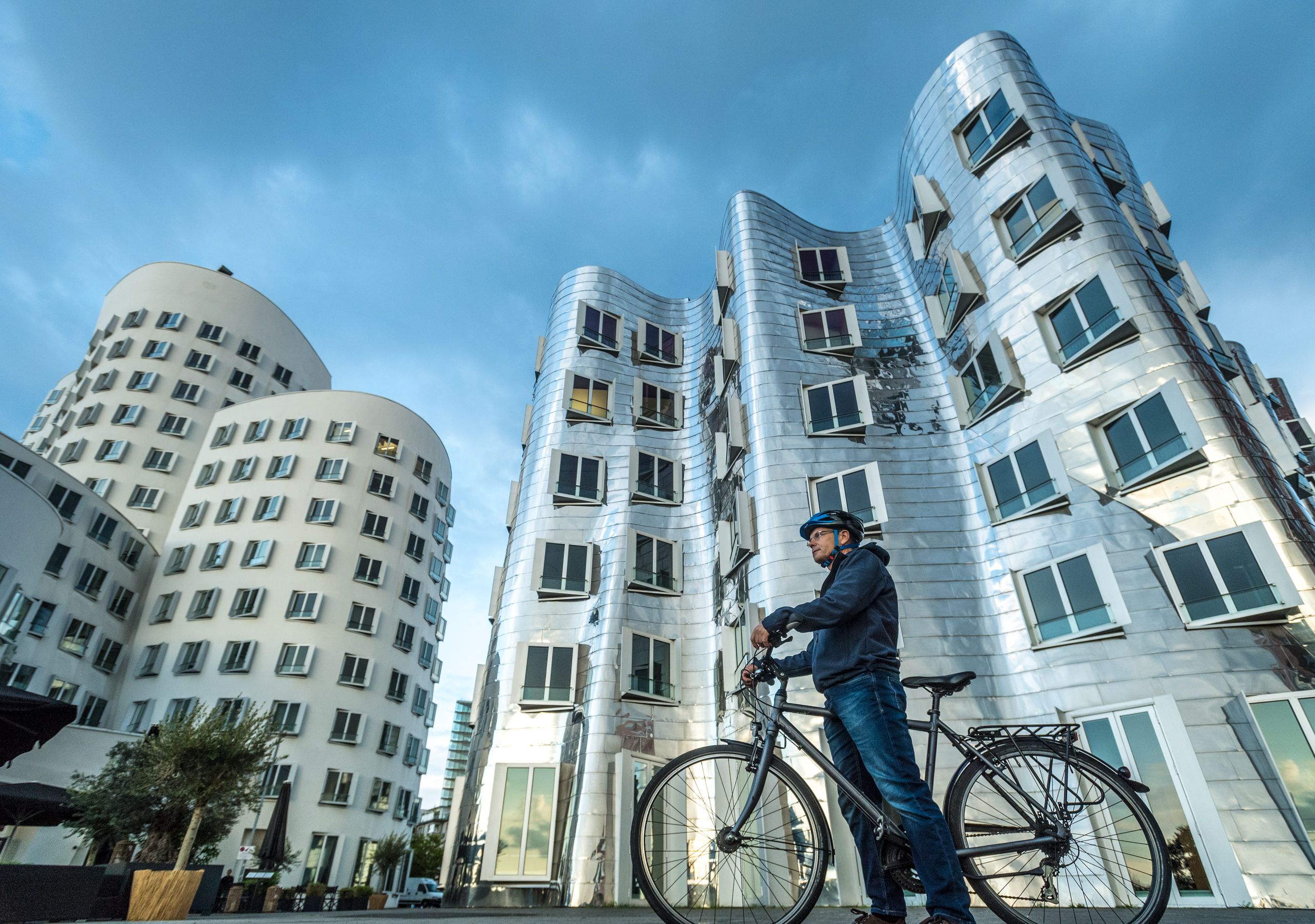 Rheinradweg in Düsseldorf