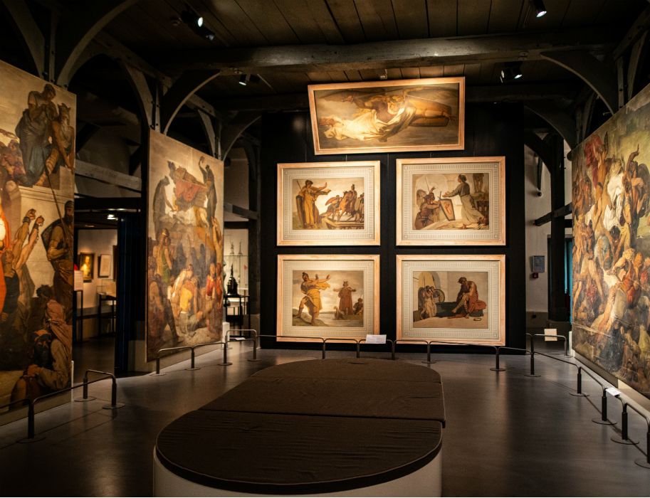 Der Gemäldezyklus von Peter Janssen d. Ä. zur Varusschlacht aus dem Krefelder Rathaus, heute in Detmold