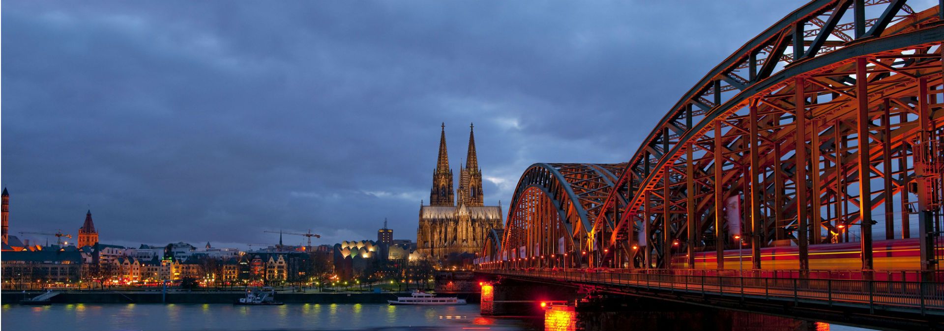 Hohenzollernbrücke und Dom in Köln