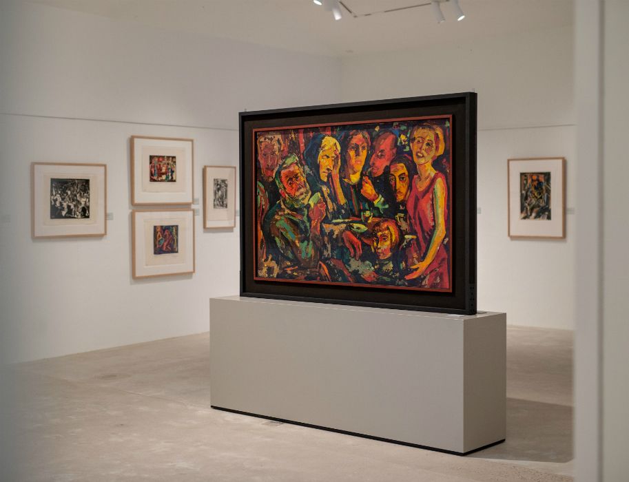 Die Ausstellungsräume würdigen Peter August Böckstiegels umfangreiches Werk.