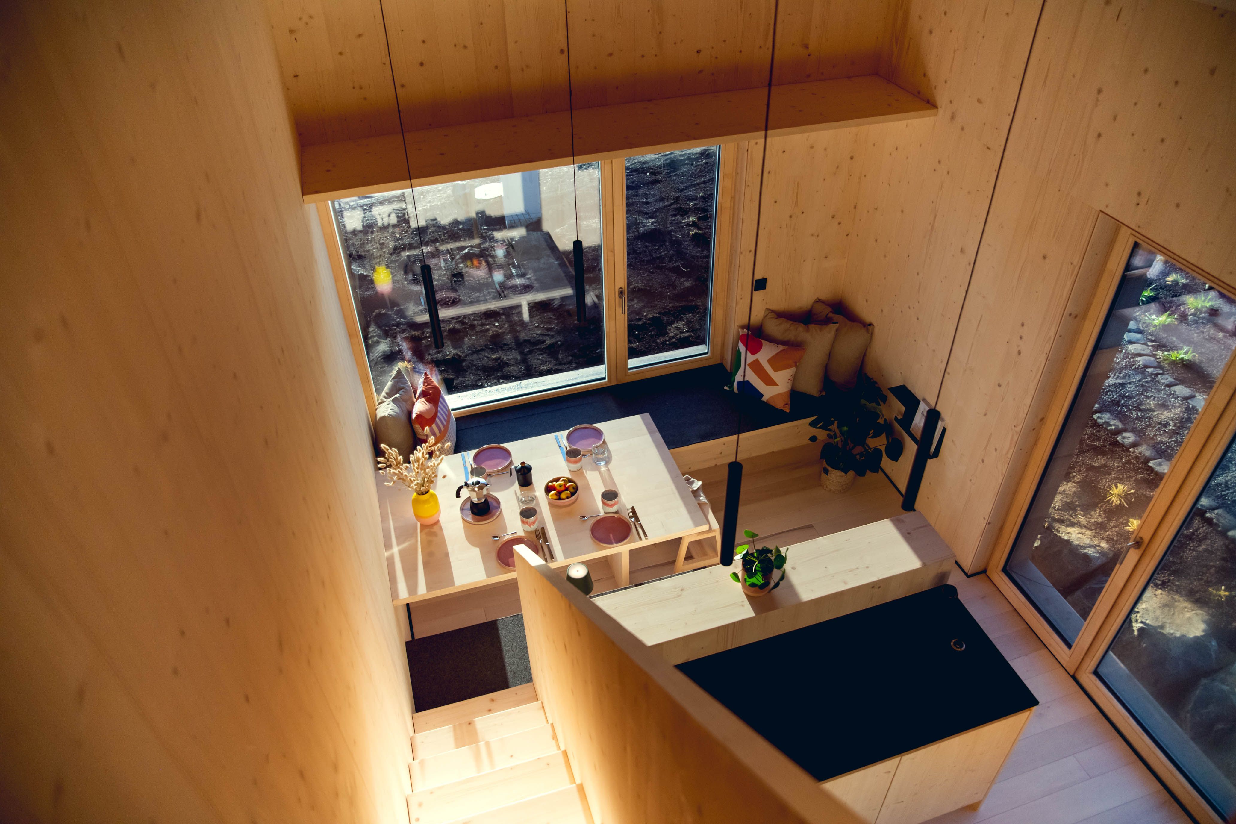 Innenansicht Tiny House in Rurberg in der Eifel