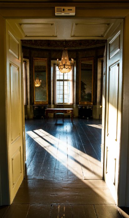 Blick in einen Raum des Textilmuseums Cromford Ratingen 
