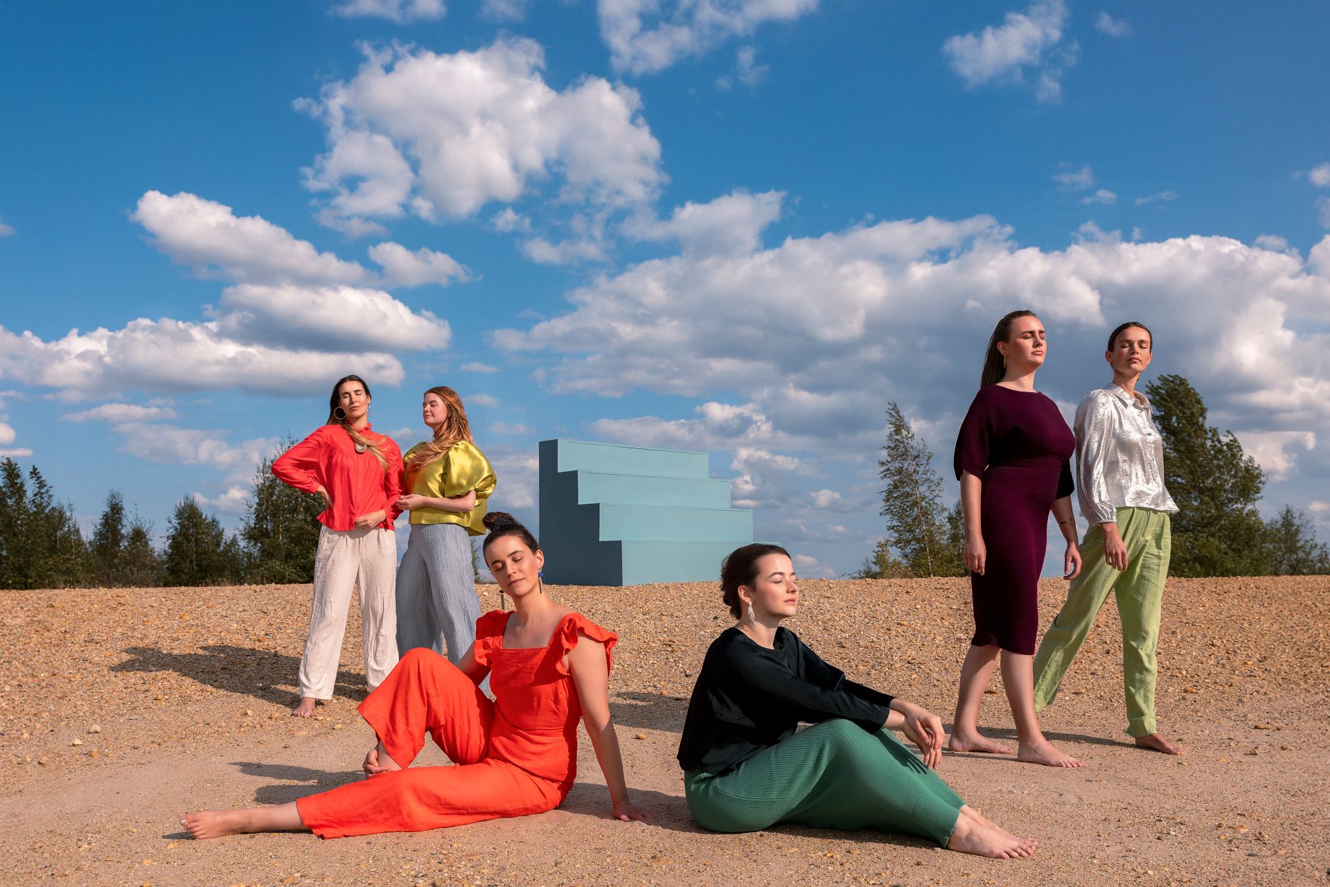 Das Frauen-Vokalensemble Sjaella bilden Viola Blache, Marie Fenske, Franziska Eberhardt, Marie Charlotte Seidel, Felicitas Erben und Helene Erben