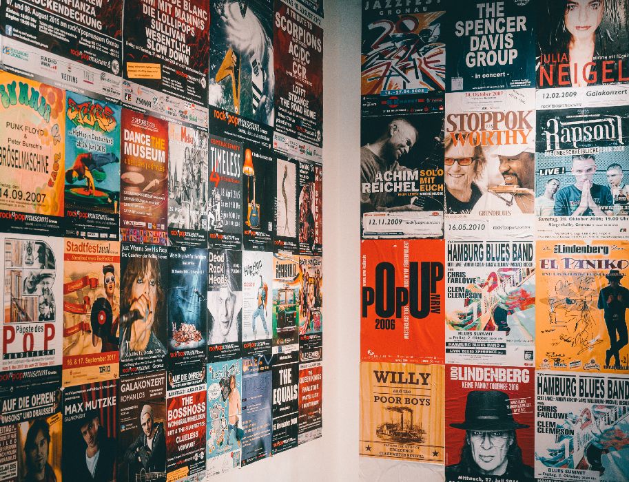 Plakate im rock'n'popmuseum Gronau