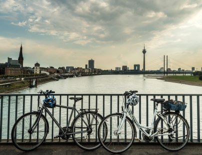 Blick auf Düsseldorf und den Rhein, © Dominik Ketz, Tourismus NRW e.V.