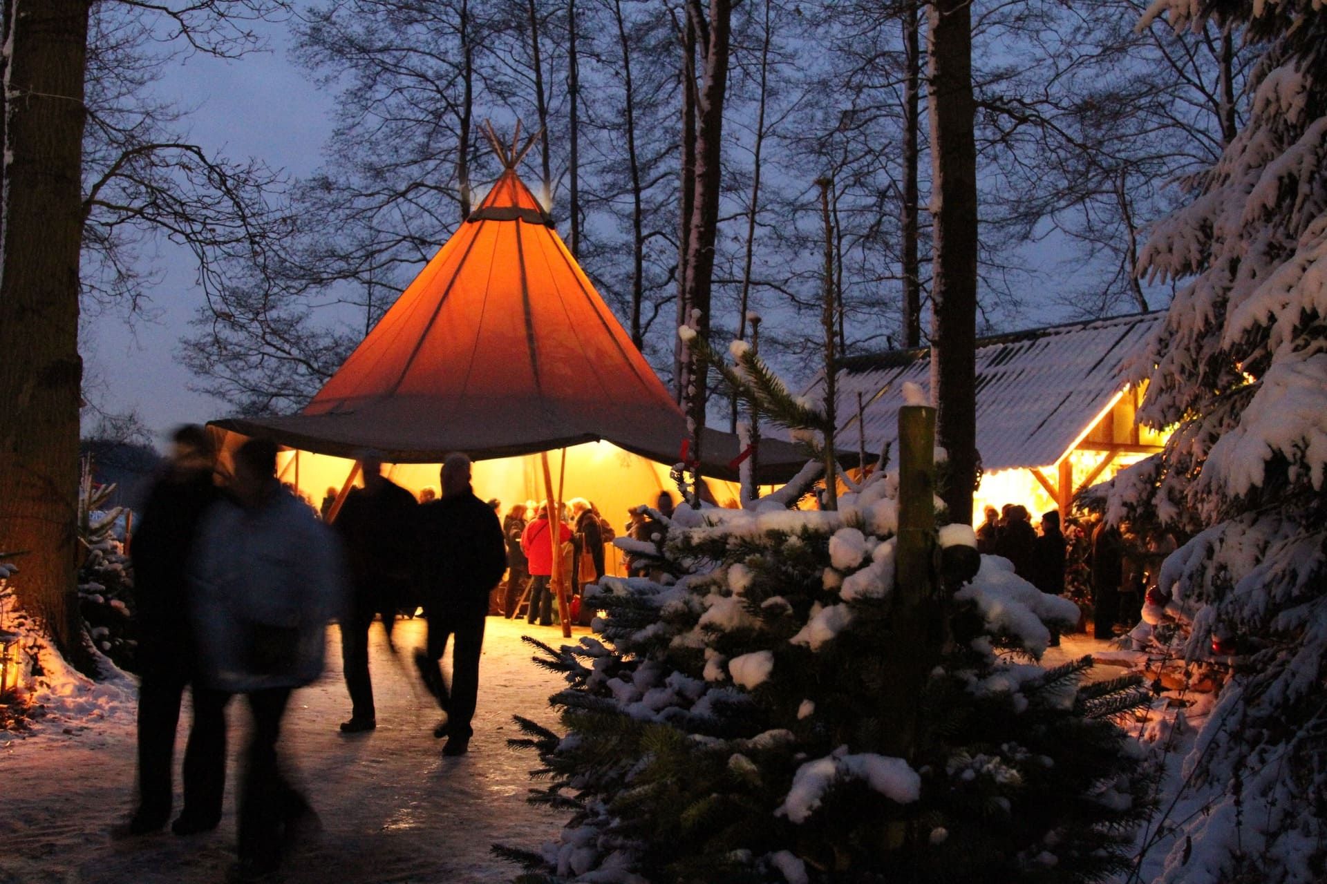 Zur Seite Weihnachtsmarkt auf dem Waldhof Schulze Beikel in Marbeck