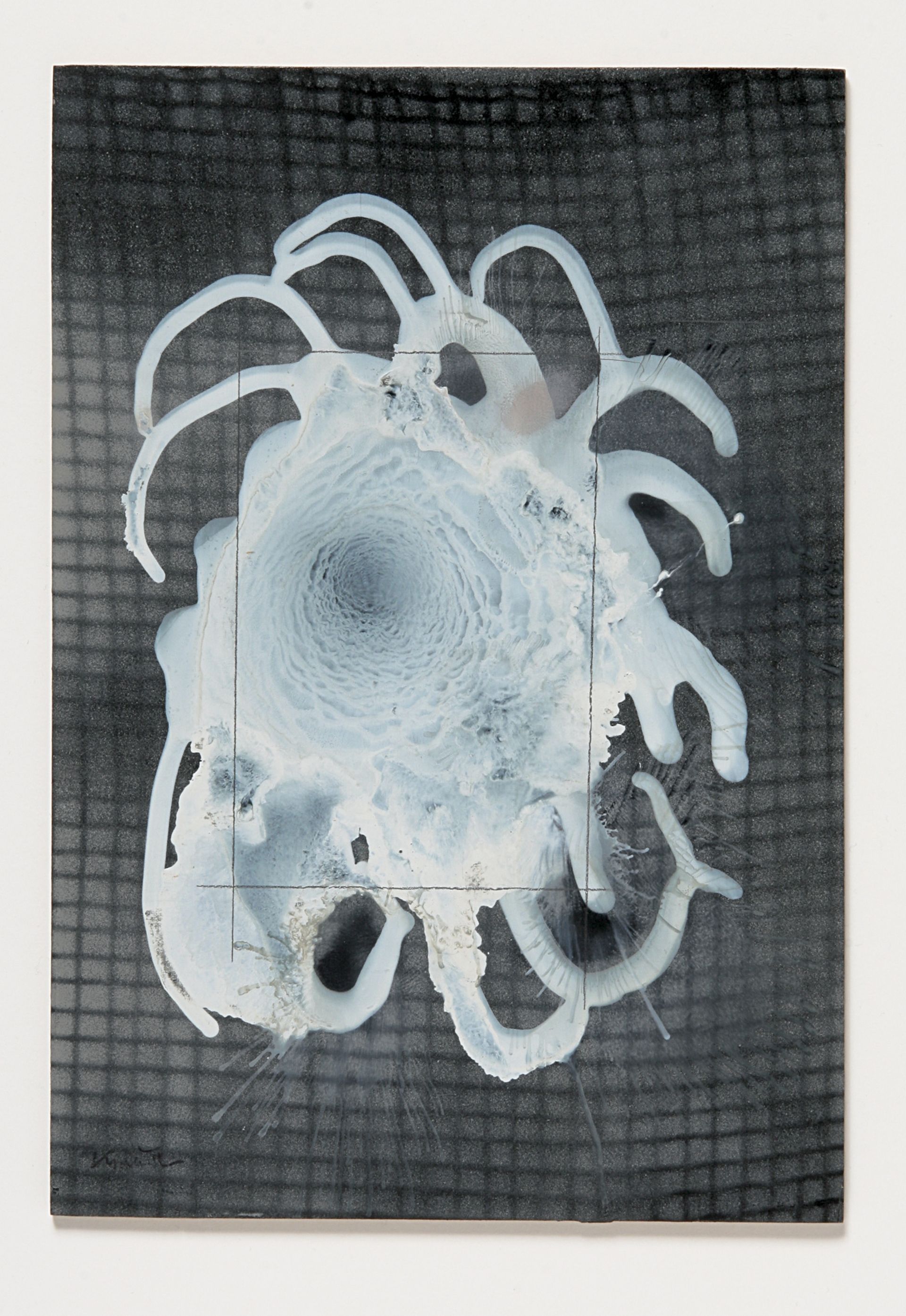 Franz Krause, Ohne Titel, 1941, Lack auf Sperrholz, Objektmaß: 29 x 20 x 0,5 cm, Rahmenmaß: 47,7 x 37,7 x 4 cm (aktuell)
