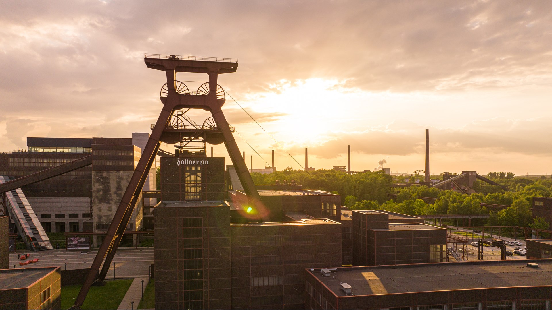 Panorama Zeche Zollverein mit Sonnenuntergang, © Tourismus NRW e.V.