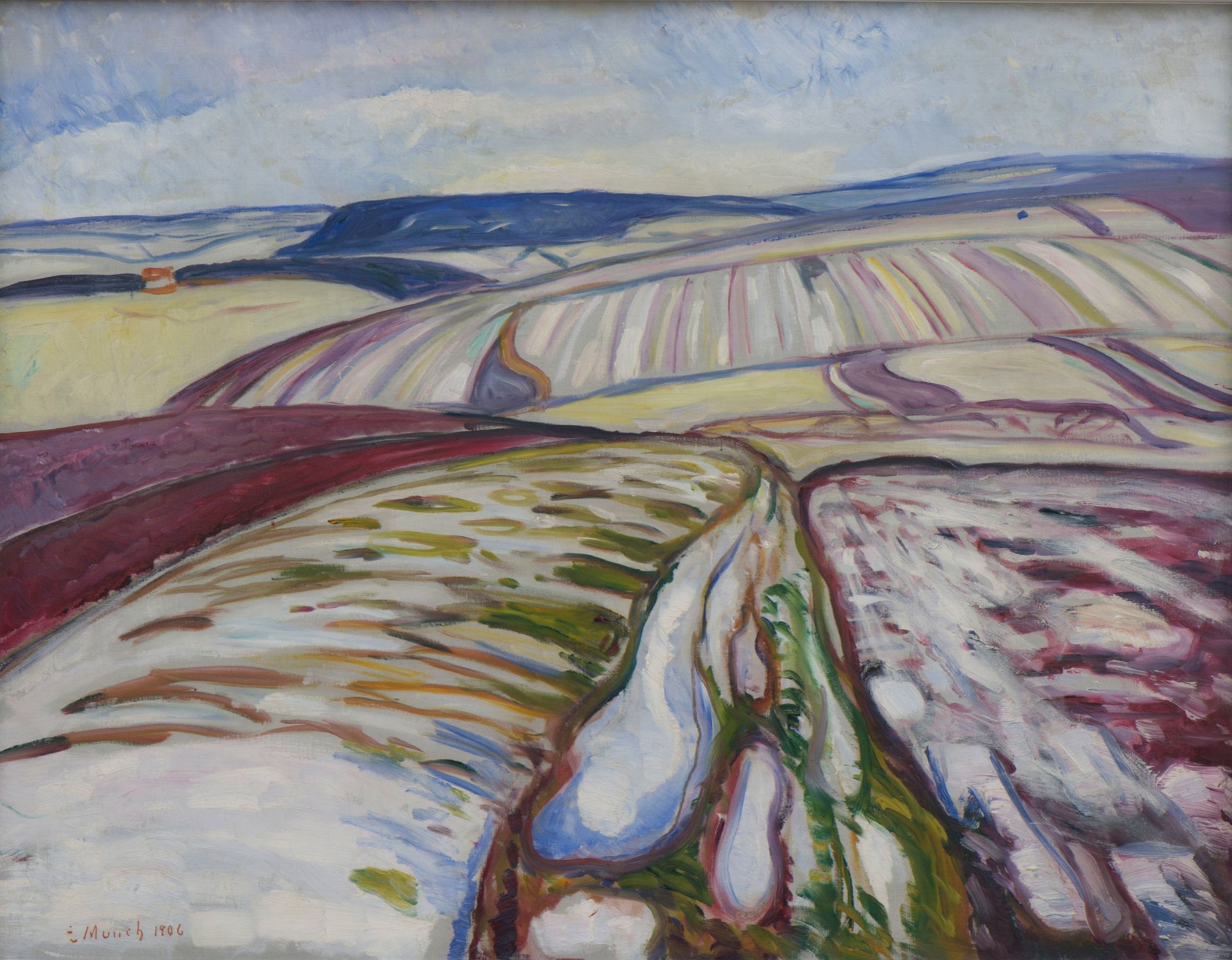 Edvard Munch, Schneeschmelze bei Elgersburg, 1906