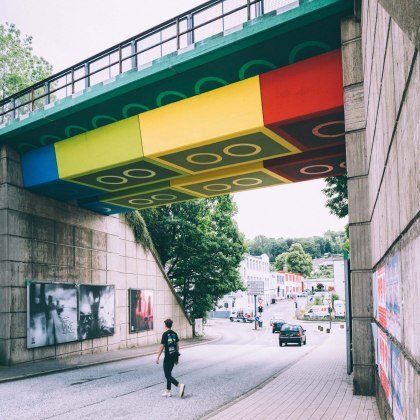 Legobrücke in Wuppertal, © Johannes Höhn, Künstler Martin Heuwold